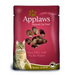 Applaws паучи для кошек с тунцом и королевскими креветками, Cat Tuna & Pacifc Prawn pouch, 70г